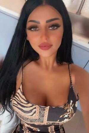 Arabic busty brunette FARA South Kensington SW7 24/7 (24 hour) London escorts agency girl
